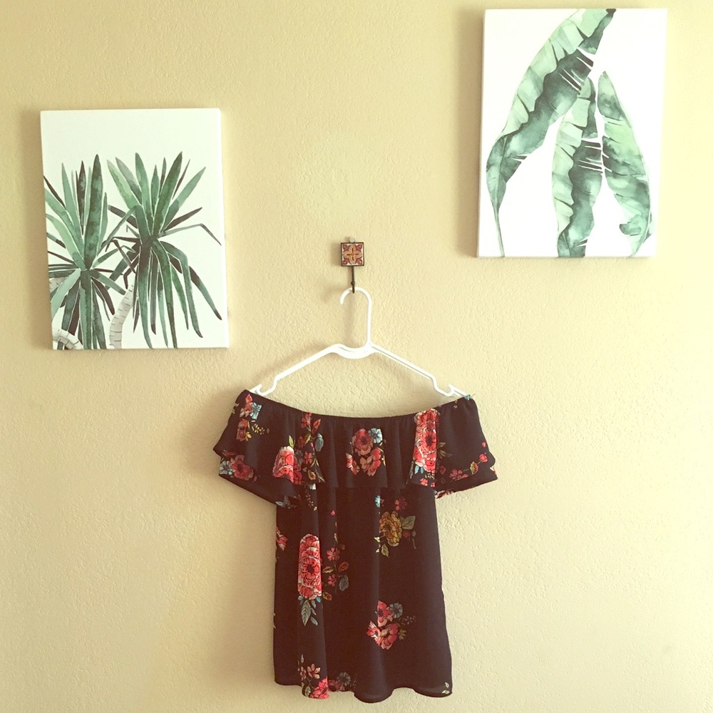 Off the shoulder floral top